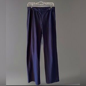 Nike Dri-Fit Training Pants Navy Straight Leg Stretch M Pocket Athletics Running